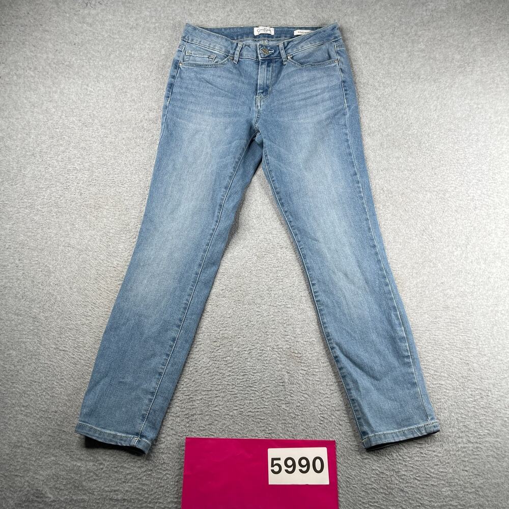 Jessica Simpson Jeans Rolled rop Skinny Blue Distressed Stretch Womens Size 6